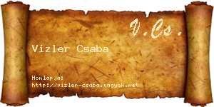Vizler Csaba névjegykártya