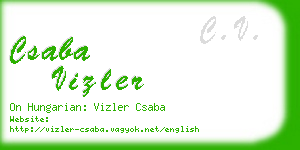 csaba vizler business card
